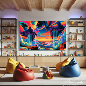 Affiche Psychedelique Acrylique
