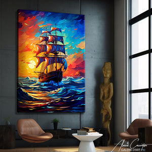 tableau peinture bateau pirate