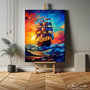 tableau peinture bateau pirate