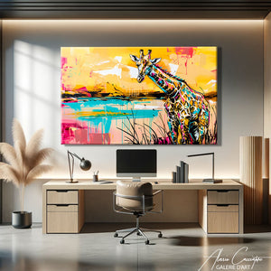 Cadre Girafe Coloré