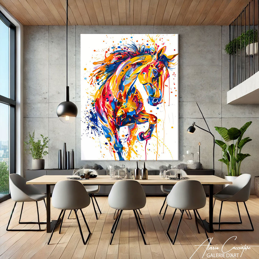 Tableau Cheval Dessin – mise en situation