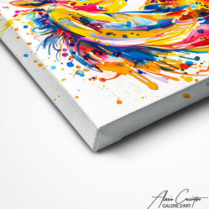 TABLEAU CHEVAL ÉCLATS DE COULEURS Alessio Cacciatore