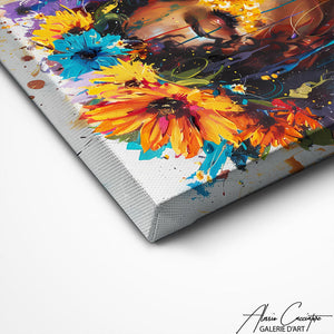 TABLEAU AFRICAINE FLEURS Alessio Cacciatore