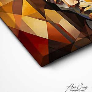 TABLEAU CUBISME PORTRAIT HOMME Alessio Cacciatore