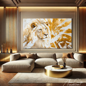 Tableau Lion Blanc