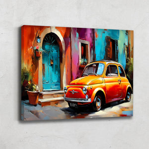 TABLEAU FIAT 500 COLORÉ
