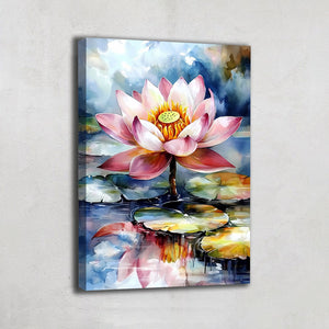 Tableau Lotus Abstrait