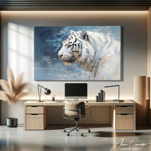 Tableau Tigre Blanc Peinture