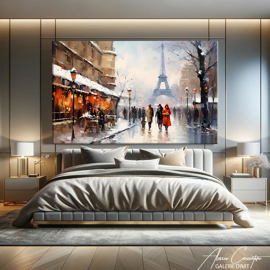 Tableau Paris Sous la Neige – mise en situation