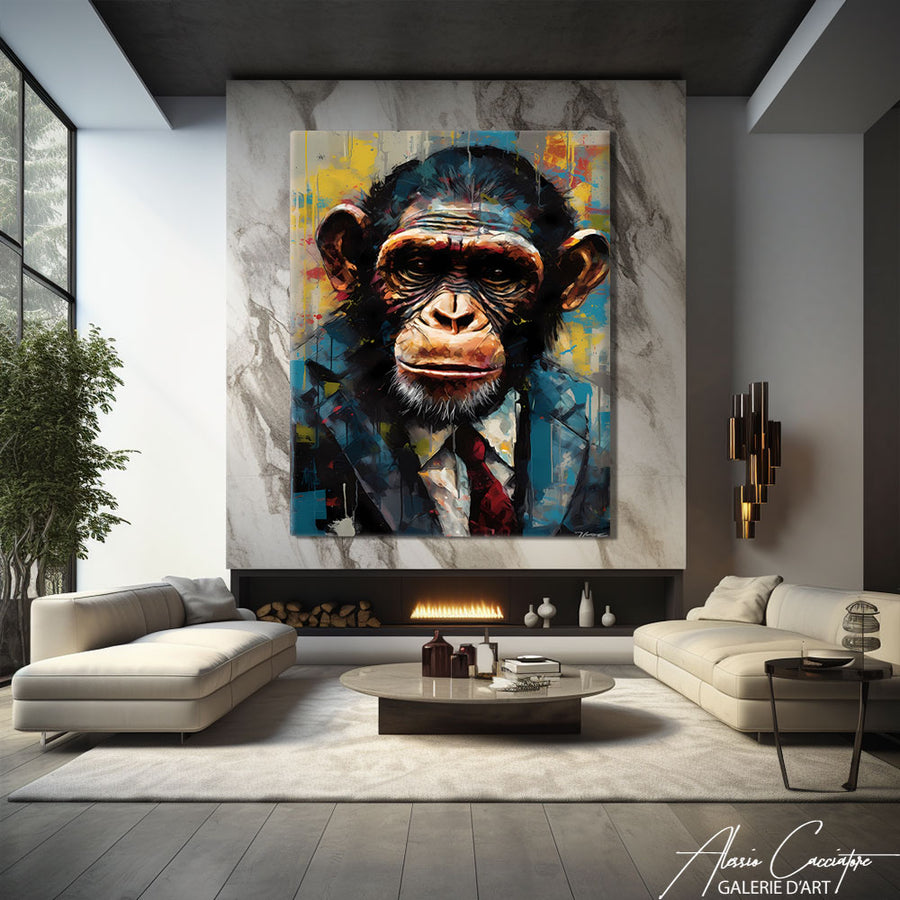 tableau singe xxl – mise en situation