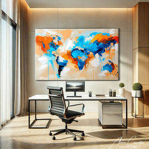 Tableau Mappemonde Moderne