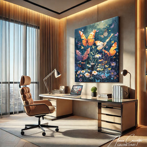 Cadre Papillon Peint