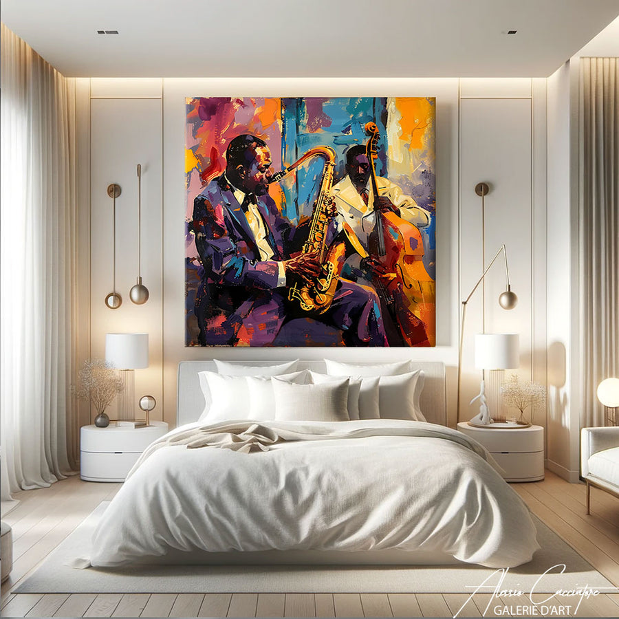 Peinture Musique Jazz – mise en situation