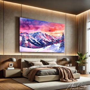 Tableau Montagne Neige