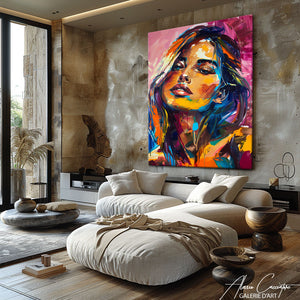 Peinture Visage Femme Contemporain