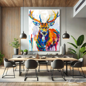Tableau Cerf Coloré