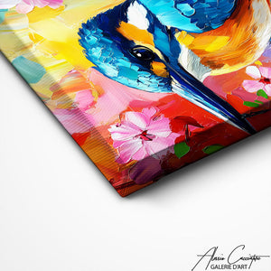 TABLEAU COLIBRI COLORÉ Alessio Cacciatore