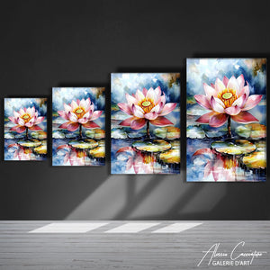 TABLEAU LOTUS ABSTRAIT Alessio Cacciatore