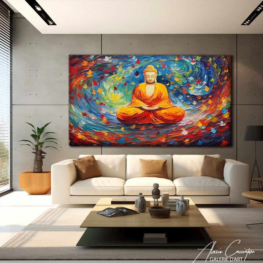 peinture bouddha zen – mise en situation