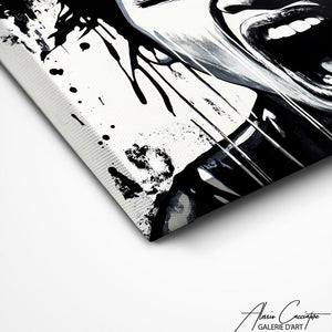 TABLEAU STREET ART NOIR ET BLANC Alessio Cacciatore