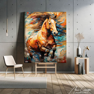 Tableau Cheval abstrait