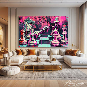 TABLEAU ÉCHECS COLORÉ Alessio Cacciatore