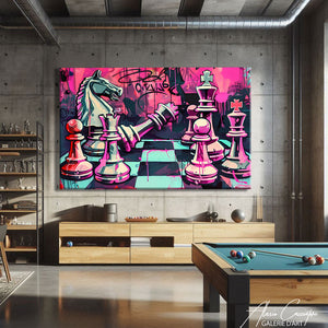TABLEAU ÉCHECS COLORÉ Alessio Cacciatore