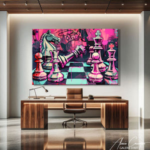 TABLEAU ÉCHECS COLORÉ Alessio Cacciatore