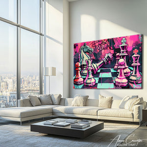 TABLEAU ÉCHECS COLORÉ Alessio Cacciatore