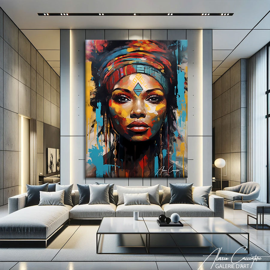 tableau femme africaine – mise en situation