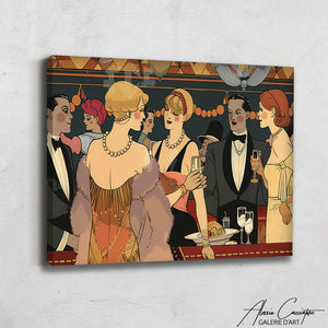 Toile Art Déco Vintage