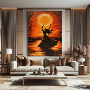 TABLEAU COUCHER DE SOLEIL SILHOUETTE