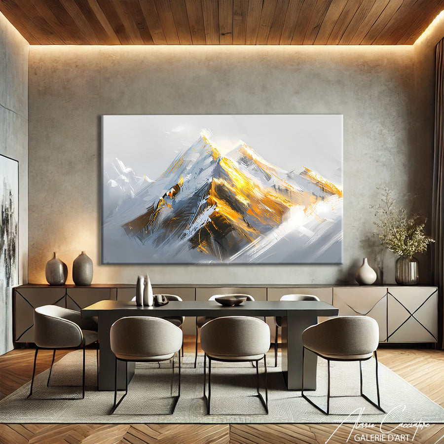 Tableau Neige Montagne – mise en situation