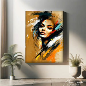 tableau visage femme