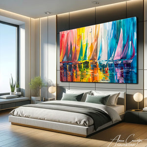 Tableau de Voilier en Mer