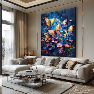 Cadre Papillon Peint