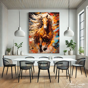 tableau cheval marron