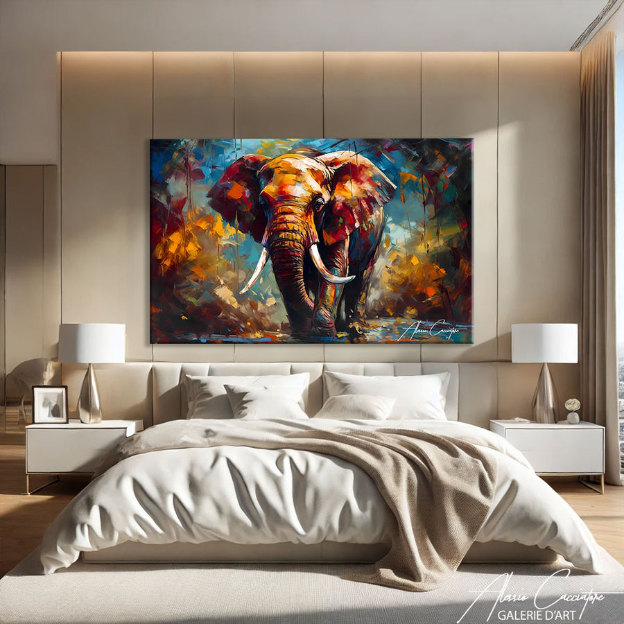 Peinture Aquarelle Éléphant – mise en situation
