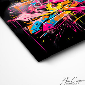 TABLEAU GRAFFITI ROSE Alessio Cacciatore