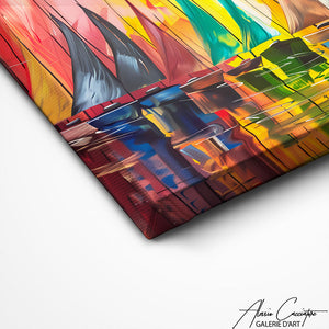TABLEAU VOILIERS ABSTRAIT Alessio Cacciatore