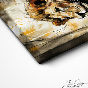 TABLEAU LION VINTAGE Alessio Cacciatore