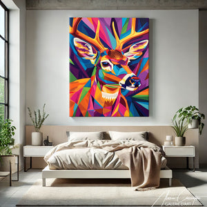 Tableau Cerf Coloré