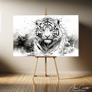 tableau tigre blanc