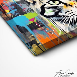 TABLEAU CHAT STREET ART Alessio Cacciatore
