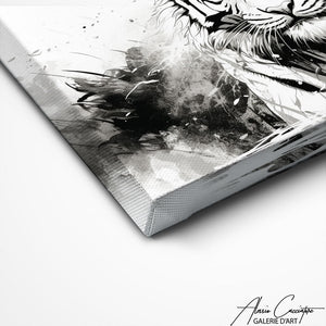 TABLEAU TIGRE NOIR ET BLANC Alessio Cacciatore