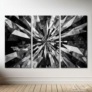 Tableau Triptyque Noir