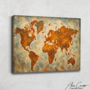 Map monde tableau
