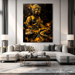 Tableau Bouddha Noir et Or
