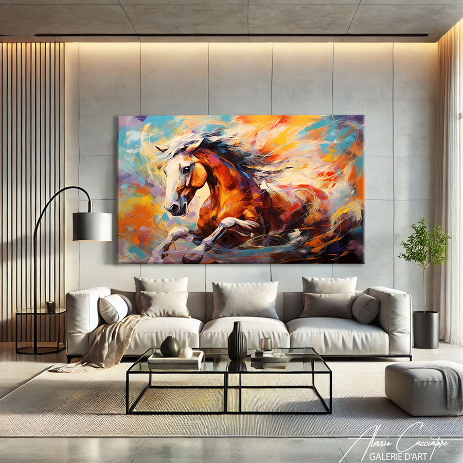 tableau cheval peintre
– mise en situation