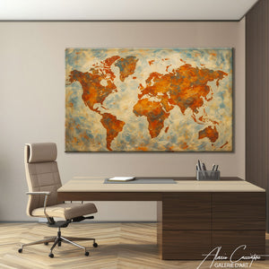 Carte du monde toile